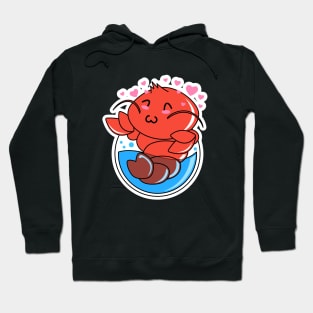 Cute Lobster Cartoon Character Hoodie